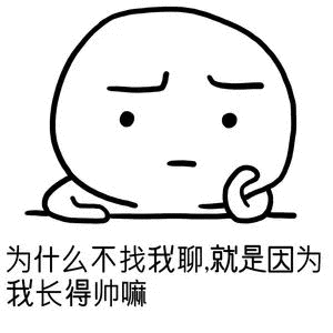 为什么不找我聊就是因为我长得帅嘛