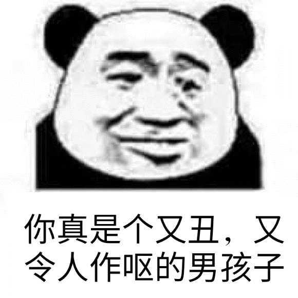 你真是个又丑又令人作呕的男孩子