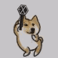 跟我起摇摆摇摆doge拿话筒