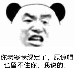 你老婆我绿定了原谅帽也留不住你我说的