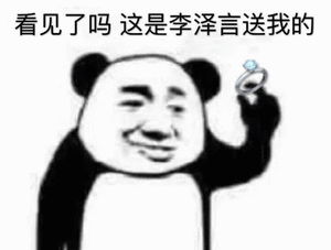 看见了吗这是李泽言送我的