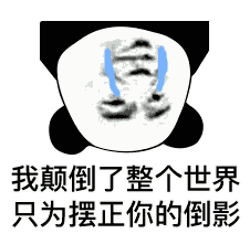我颠倒了整个世界只为摆正你的倒影
