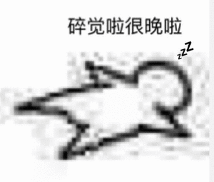 碎觉啦很晚啦